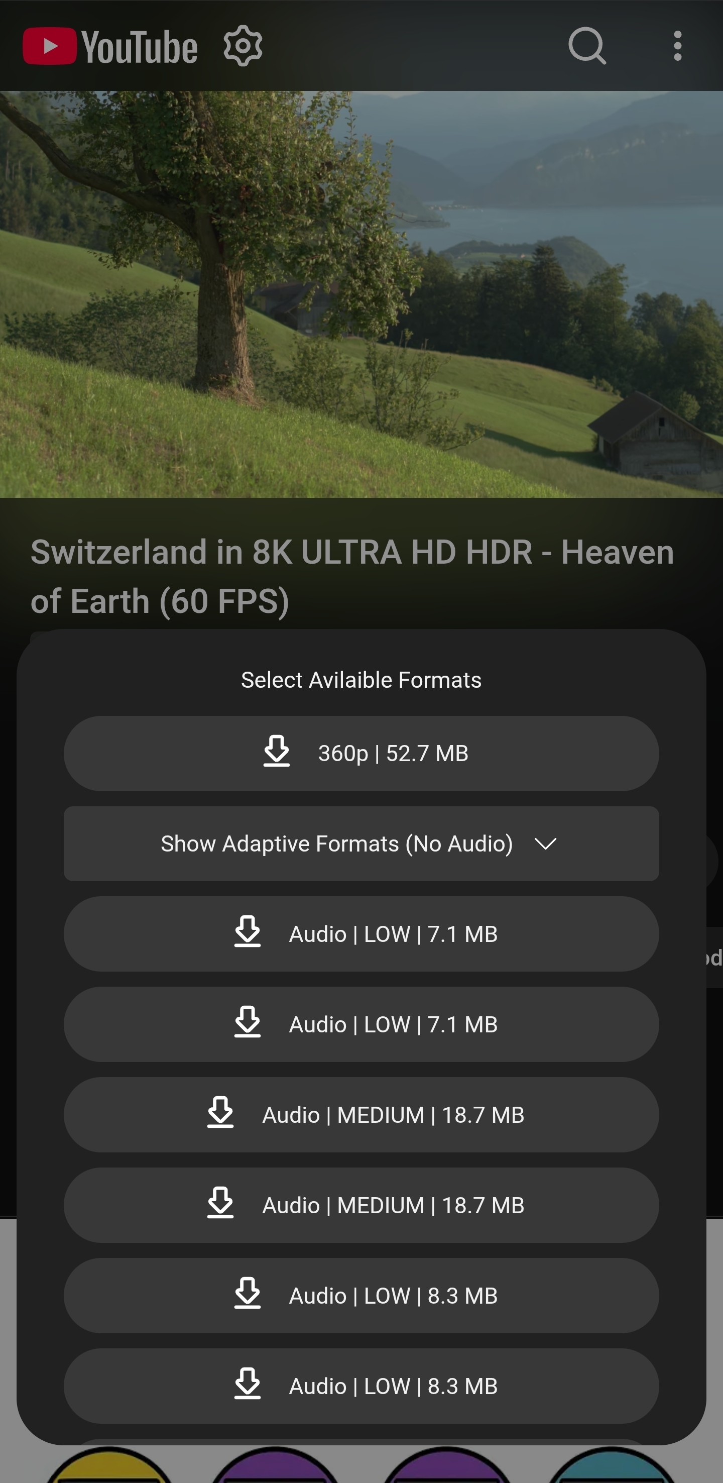 ProTube streaming quality settings